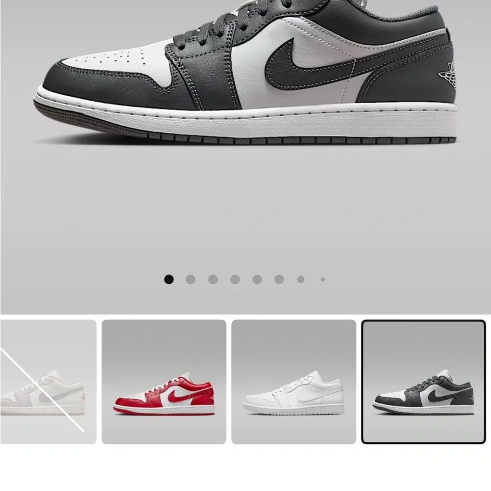 Jordan Black , Gray and White Sneakers